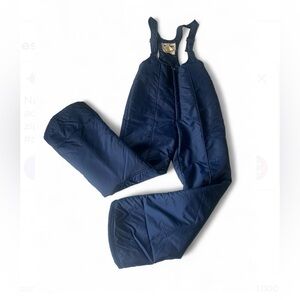 Topher vintage 70 blue snow bib gear size 10 ski winter insulated flare leg
